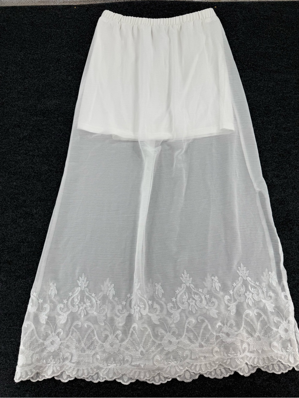 Candie's White Lined Maxi Slip